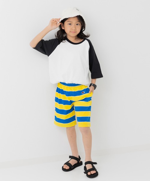 Champion(チャンピオン)の「〈チャンピオン〉ボーダーハーフパンツ(その他パンツ・キッズ・イエロー/レッド/クリーム・80cm/90cm/100cm/110cm/120cm/130cm)」の21枚目の写真