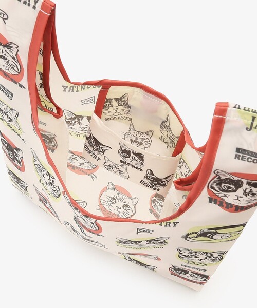 Afternoon Tea（アフタヌーンティー）の「ポケッタブルショッピングバッグ/Cat's NapTime（エコバッグ/サブバッグ・レディース・オレンジ・ONE SIZE）」の3枚目の写真