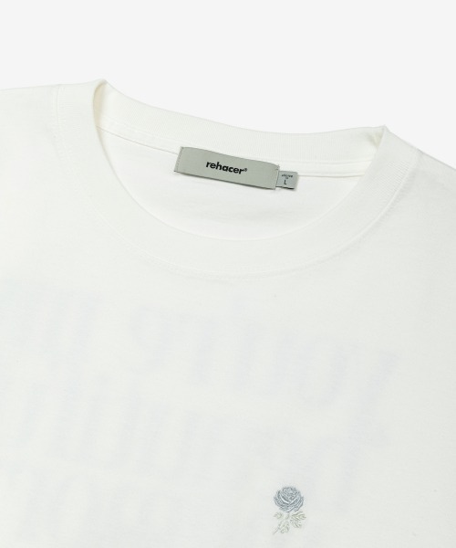 rehacer（レアセル）の「rehacer : Memorize relax Fit T / メモライズ　リラックスフィット T（Tシャツ/カットソー・レディース・ブラック/ホワイト・SMALL）」の13枚目の写真