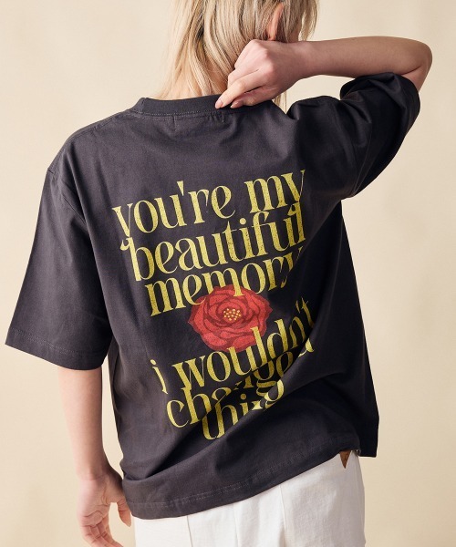 rehacer（レアセル）の「rehacer : Memorize relax Fit T / メモライズ　リラックスフィット T（Tシャツ/カットソー・レディース・ブラック/ホワイト・SMALL）」の10枚目の写真