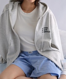 ANME（アンメ）の「ロゴ刺繍ANMEダブルジップスウェットパーカー（パーカー）」