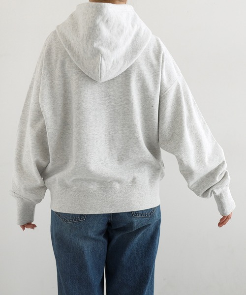 ANME（アンメ）の「ロゴ刺繍ANMEダブルジップスウェットパーカー（パーカー・レディース・ブラック/オートミール/ブラウン・M/L/XL）」の16枚目の写真