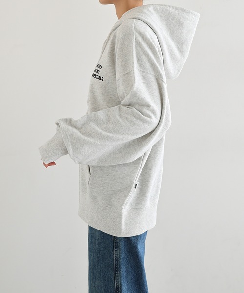 ANME（アンメ）の「ロゴ刺繍ANMEダブルジップスウェットパーカー（パーカー・レディース・ブラック/オートミール/ブラウン・M/L/XL）」の18枚目の写真