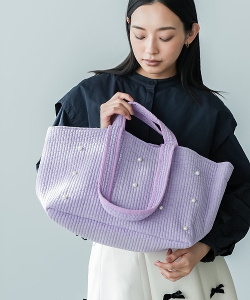 セール】パール付きヌビバッグ（トートバッグ）｜mili an deni