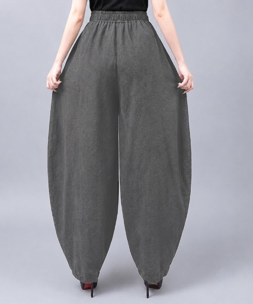 SallyLunn(サリーラン)の「ウエストゴムハーレムパンツ(その他パンツ・レディース・オリーブ/グリーン/グレー/ブラック・LARGE/MEDIUM)」の12枚目の写真