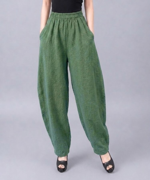 SallyLunn(サリーラン)の「ウエストゴムハーレムパンツ(その他パンツ・レディース・オリーブ/グリーン/グレー/ブラック・LARGE/MEDIUM)」の5枚目の写真