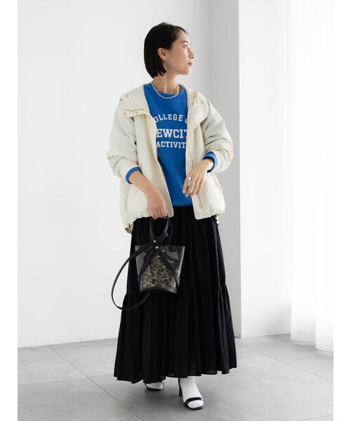 Te chichi（テチチ）の「裏毛ロゴプルオーバー（Tシャツ/カットソー・レディース・グレー/オフホワイト/ブルー・F）」の7枚目の写真