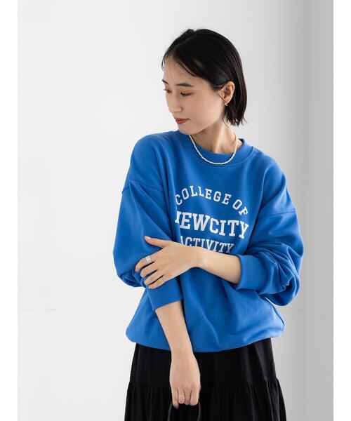 Te chichi（テチチ）の「裏毛ロゴプルオーバー（Tシャツ/カットソー・レディース・グレー/オフホワイト/ブルー・F）」の8枚目の写真