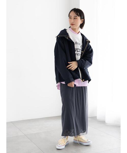 Te chichi（テチチ）の「裏毛ロゴプルオーバー（Tシャツ/カットソー・レディース・グレー/オフホワイト/ブルー・F）」の9枚目の写真