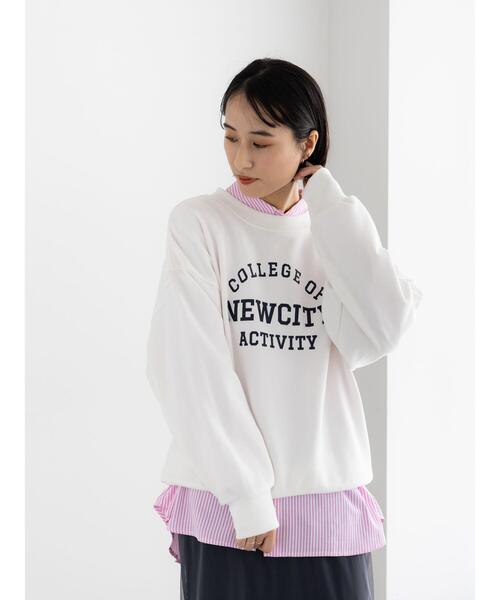 Te chichi（テチチ）の「裏毛ロゴプルオーバー（Tシャツ/カットソー・レディース・グレー/オフホワイト/ブルー・F）」の11枚目の写真