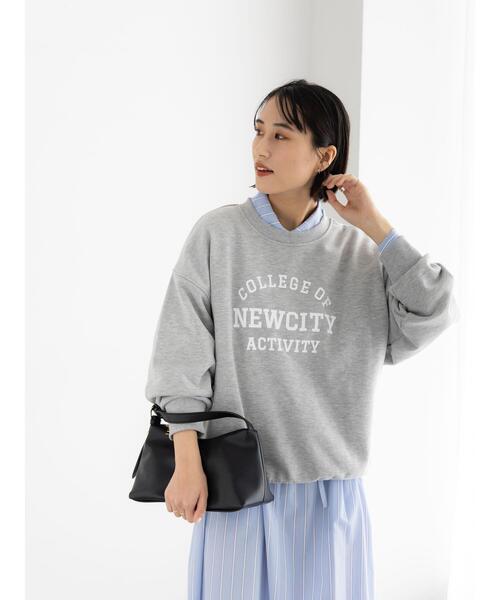 Te chichi（テチチ）の「裏毛ロゴプルオーバー（Tシャツ/カットソー・レディース・グレー/オフホワイト/ブルー・F）」の14枚目の写真