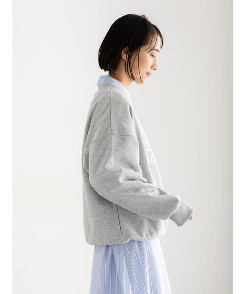 Te chichi（テチチ）の「裏毛ロゴプルオーバー（Tシャツ/カットソー・レディース・グレー/オフホワイト/ブルー・F）」の16枚目の写真