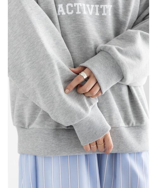 Te chichi（テチチ）の「裏毛ロゴプルオーバー（Tシャツ/カットソー・レディース・グレー/オフホワイト/ブルー・F）」の18枚目の写真