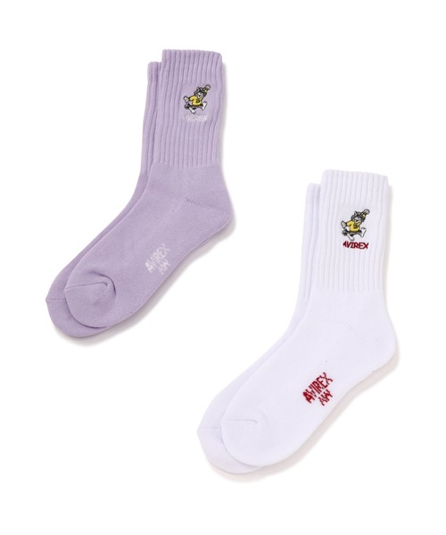 AVIREX（アヴィレックス）の「《直営店限定》NUMBERING TOM CAT SOCKS（ソックス/靴下・レディース・ブラック/ホワイト・F）」の2枚目の写真