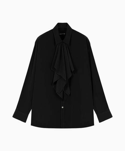 LAD MUSICIAN（ラッドミュージシャン）の「DECHINE FRILL BIG SHIRT（シャツ/ブラウス・メンズ・ブラック/ホワイト・42/46/44）」の2枚目の写真