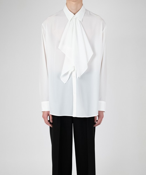 LAD MUSICIAN（ラッドミュージシャン）の「DECHINE FRILL BIG SHIRT（シャツ/ブラウス・メンズ・ブラック/ホワイト・42/46/44）」の3枚目の写真