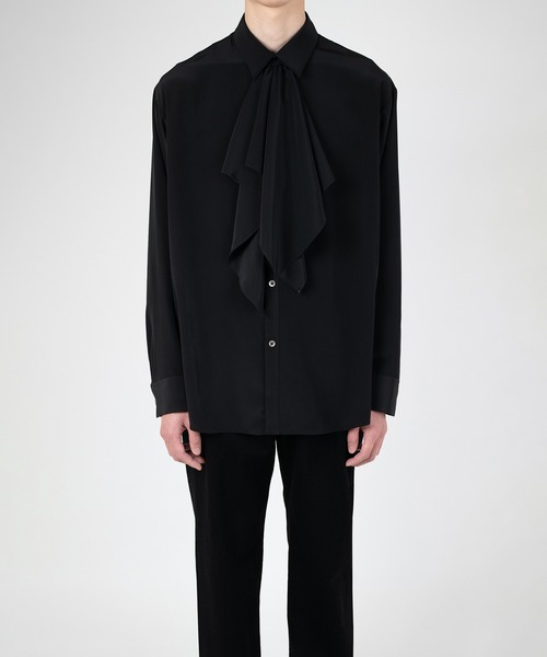 LAD MUSICIAN（ラッドミュージシャン）の「DECHINE FRILL BIG SHIRT（シャツ/ブラウス・メンズ・ブラック/ホワイト・42/46/44）」の7枚目の写真
