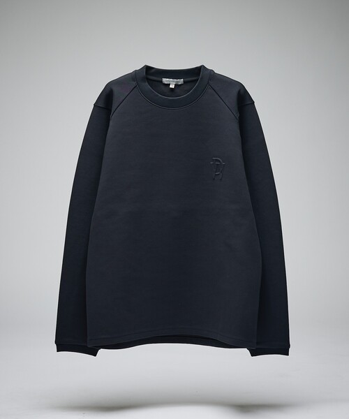 DESIGNWORKS(デザインワークス)の「【セットアップ対応】液アンダンボール クルーネックT / 長袖Tシャツ(Tシャツ/カットソー・メンズ・ブラック/ホワイト/ネイビー・48/46/50)」の3枚目の写真