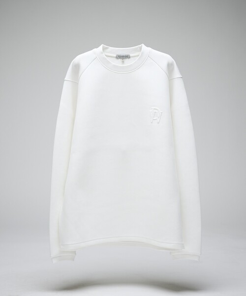 DESIGNWORKS(デザインワークス)の「【セットアップ対応】液アンダンボール クルーネックT / 長袖Tシャツ(Tシャツ/カットソー・メンズ・ブラック/ホワイト・48/46)」の1枚目の写真