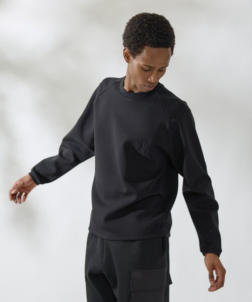 DESIGNWORKS(デザインワークス)の「【セットアップ対応】液アンダンボール クルーネックT / 長袖Tシャツ(Tシャツ/カットソー・メンズ・ブラック/ホワイト/ネイビー・48/46/50)」の14枚目の写真