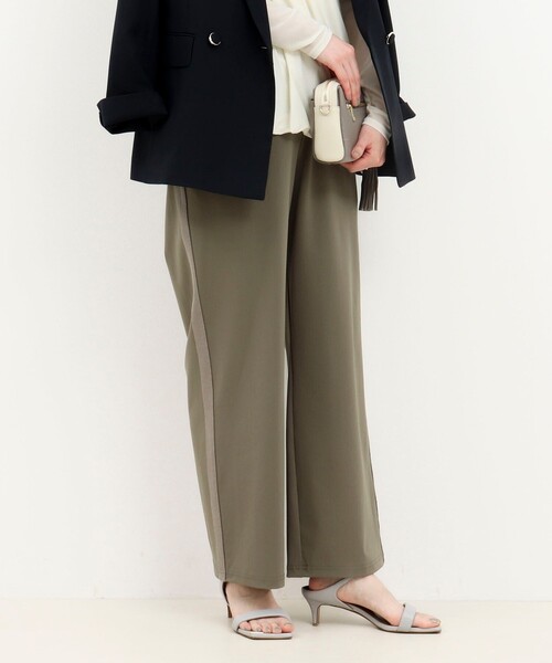 MICO COULIER（ミコクリエ）の「CICA配合サークルストレッチテーパードパンツ（その他パンツ・レディース・オリーブ/ブラック/ベージュ・38/36）」の11枚目の写真