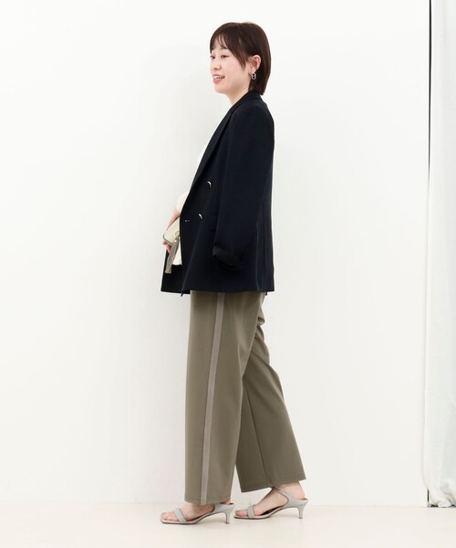 MICO COULIER（ミコクリエ）の「CICA配合サークルストレッチテーパードパンツ（その他パンツ・レディース・オリーブ/ブラック/ベージュ・38/36）」の12枚目の写真