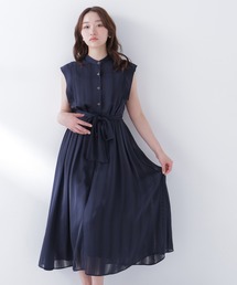 NATURAL BEAUTY BASIC | 【PS/低身長サイズ】◇シャドーストライプワンピース(ワンピース)