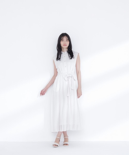 NATURAL BEAUTY BASIC（ナチュラルビューティーベーシック）の「【PS/低身長サイズ】◇シャドーストライプワンピース（ワンピース・レディース・ピンク/オフホワイト/ネイビー・SMALL/MEDIUM/P/S）」の4枚目の写真