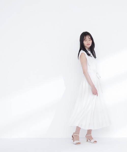 NATURAL BEAUTY BASIC（ナチュラルビューティーベーシック）の「【PS/低身長サイズ】◇シャドーストライプワンピース（ワンピース・レディース・ピンク/オフホワイト/ネイビー・SMALL/MEDIUM/P/S）」の9枚目の写真