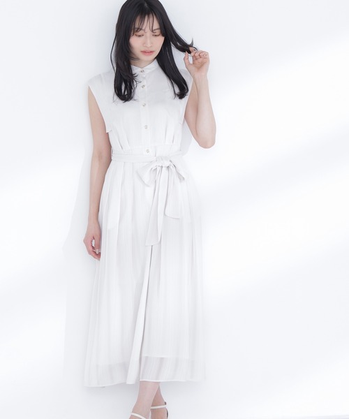 NATURAL BEAUTY BASIC（ナチュラルビューティーベーシック）の「【PS/低身長サイズ】◇シャドーストライプワンピース（ワンピース・レディース・ピンク/オフホワイト/ネイビー・SMALL/MEDIUM/P/S）」の12枚目の写真