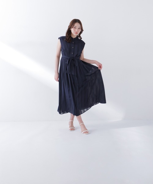 NATURAL BEAUTY BASIC（ナチュラルビューティーベーシック）の「【PS/低身長サイズ】◇シャドーストライプワンピース（ワンピース・レディース・ピンク/オフホワイト/ネイビー・SMALL/MEDIUM/P/S）」の15枚目の写真