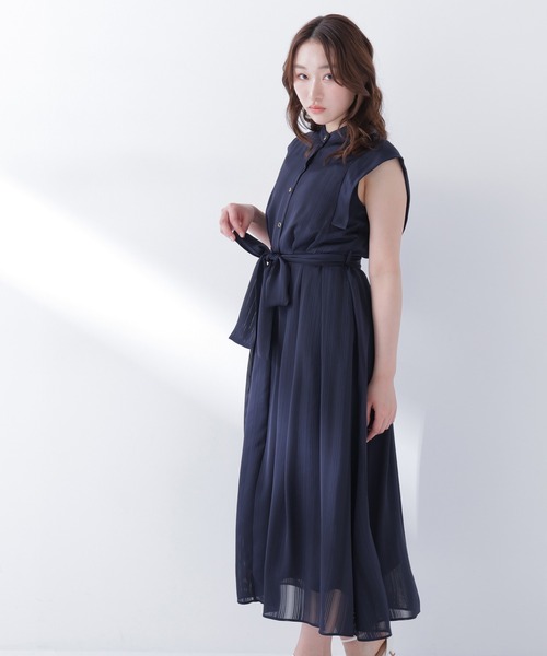 NATURAL BEAUTY BASIC（ナチュラルビューティーベーシック）の「【PS/低身長サイズ】◇シャドーストライプワンピース（ワンピース・レディース・ピンク/オフホワイト/ネイビー・SMALL/MEDIUM/P/S）」の16枚目の写真