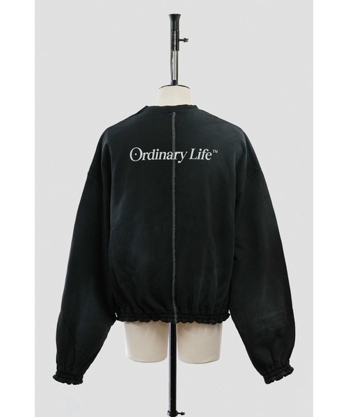 SHINYAKOZUKA（シンヤコヅカ）の「WASHED ORDINARY HOME HIS CREW(ISSUE#7)（スウェット・メンズ・ブラック・MEDIUM/LARGE/SMALL）」の2枚目の写真