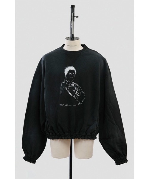 SHINYAKOZUKA（シンヤコヅカ）の「WASHED ORDINARY HOME HIS CREW(ISSUE#7)（スウェット・メンズ・ブラック・MEDIUM/LARGE/SMALL）」の3枚目の写真