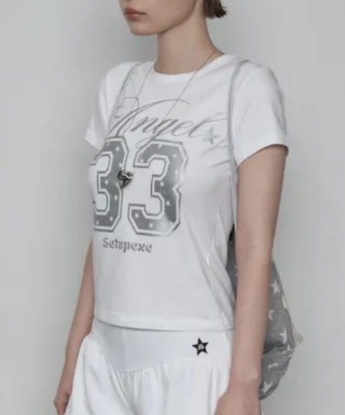 Ada.(エイダ)の「◇SETUPEXE◇ブランド直輸入正規品/33 エンジェル トップ 33 ANGEL TOP(Tシャツ/カットソー・レディース・レッド/ホワイト/ブラック・FREE)」の7枚目の写真