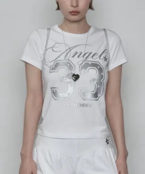Ada.(エイダ)の「◇SETUPEXE◇ブランド直輸入正規品/33 エンジェル トップ 33 ANGEL TOP(Tシャツ/カットソー・レディース・レッド/ホワイト/ブラック・FREE)」の6枚目の写真