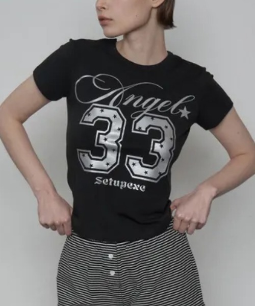 Ada.(エイダ)の「◇SETUPEXE◇ブランド直輸入正規品/33 エンジェル トップ 33 ANGEL TOP(Tシャツ/カットソー・レディース・レッド/ホワイト/ブラック・FREE)」の9枚目の写真