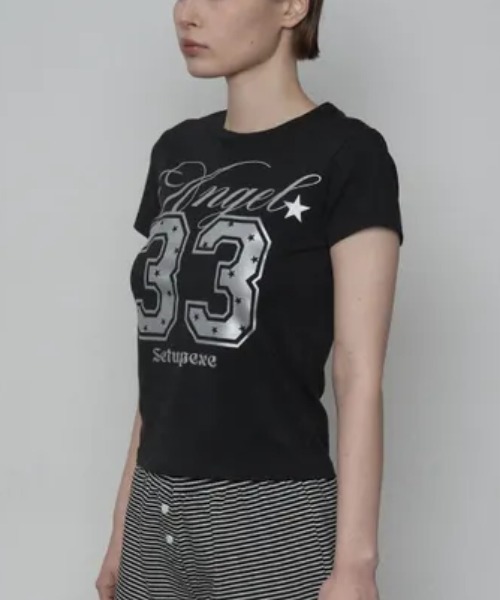 Ada.(エイダ)の「◇SETUPEXE◇ブランド直輸入正規品/33 エンジェル トップ 33 ANGEL TOP(Tシャツ/カットソー・レディース・レッド/ホワイト/ブラック・FREE)」の11枚目の写真