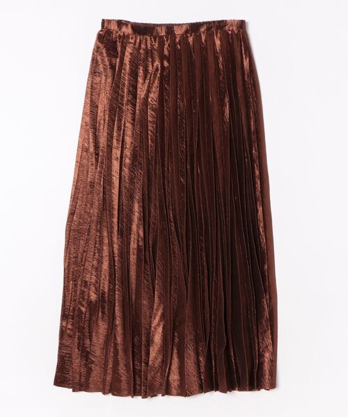 DESIGNWORKS（デザインワークス）の「ﾒﾀﾘｯｸﾌﾟﾘｰﾂSK（スカート・レディース・ブラウン・36）」の3枚目の写真