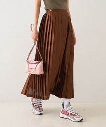 メタリックプリーツラップスカート
