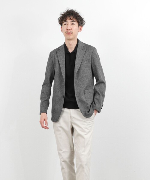 NOLLEY’S（ノーリーズ）の「ウォッシャブル 強撚シルクコットン 成型スキッパーニットポロ 26SS（ニット/セーター・メンズ・パープル/モカ/オレンジ/ブラック・L/M/S）」の14枚目の写真