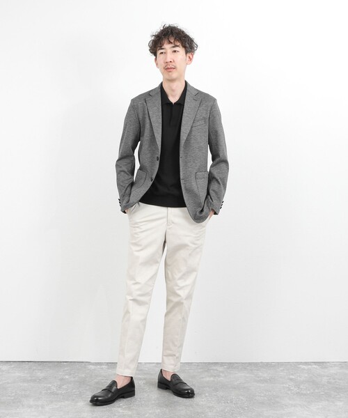 NOLLEY’S（ノーリーズ）の「ウォッシャブル 強撚シルクコットン 成型スキッパーニットポロ 26SS（ニット/セーター・メンズ・パープル/モカ/オレンジ/ブラック・L/M/S）」の15枚目の写真