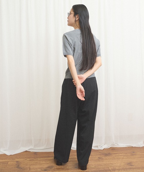 fig Ｌondon（フィグロンドン）の「no collar knit（ニット/セーター・レディース・グレー/ネイビー/ベージュ・FREE）」の16枚目の写真