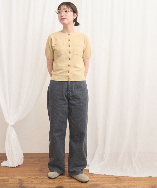 fig Ｌondon（フィグロンドン）の「no collar knit（ニット/セーター・レディース・グレー/ネイビー/ベージュ・FREE）」の20枚目の写真