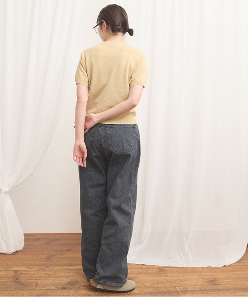 fig Ｌondon（フィグロンドン）の「no collar knit（ニット/セーター・レディース・グレー/ネイビー/ベージュ・FREE）」の22枚目の写真