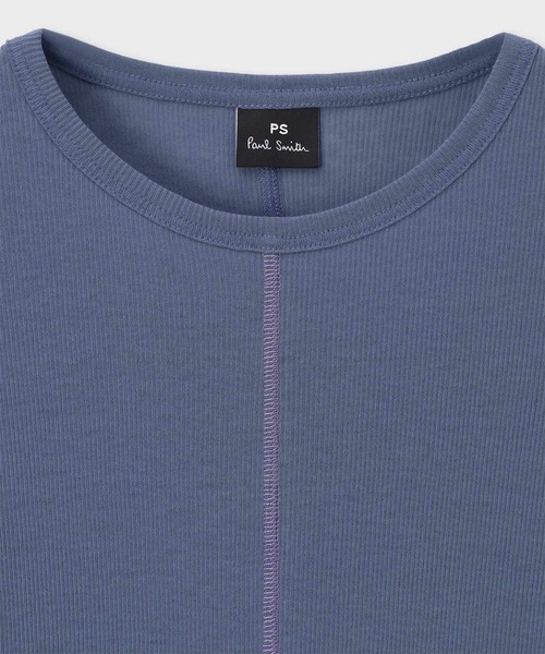 PS Paul Smith(ピーエスポールスミス)の「ウィメンズ コントラストステッチ リブ 長袖カットソー / 165430 J387R(Tシャツ/カットソー・レディース・ホワイト/ダークグリーン/ダークインディゴブルー・MEDIUM)」の8枚目の写真