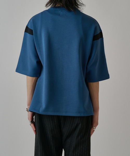 Lui's（ルイス）の「切替ポンチショートスリーブTシャツ（Tシャツ/カットソー・メンズ・ライトグレー/ブラック/ブルー・FREE）」の19枚目の写真