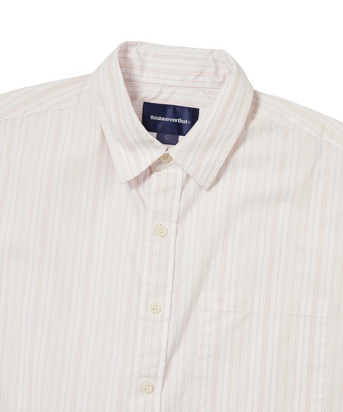 thisisneverthat(ディスイズネバーザット)の「Striped S/S Shirt(シャツ/ブラウス・メンズ・グリーン/ホワイト・L/M/S/XL)」の3枚目の写真