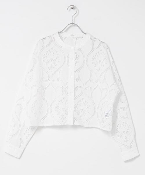 ITEMS URBANRESEARCH（アイテムズ アーバンリサーチ）の「レースクロップドシャツ（シャツ/ブラウス・レディース・ホワイト/ブラック・FREE）」の10枚目の写真