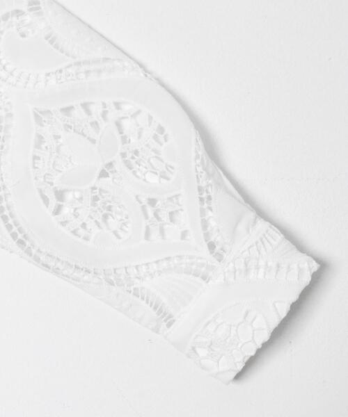 ITEMS URBANRESEARCH（アイテムズ アーバンリサーチ）の「レースクロップドシャツ（シャツ/ブラウス・レディース・ホワイト/ブラック・FREE）」の11枚目の写真